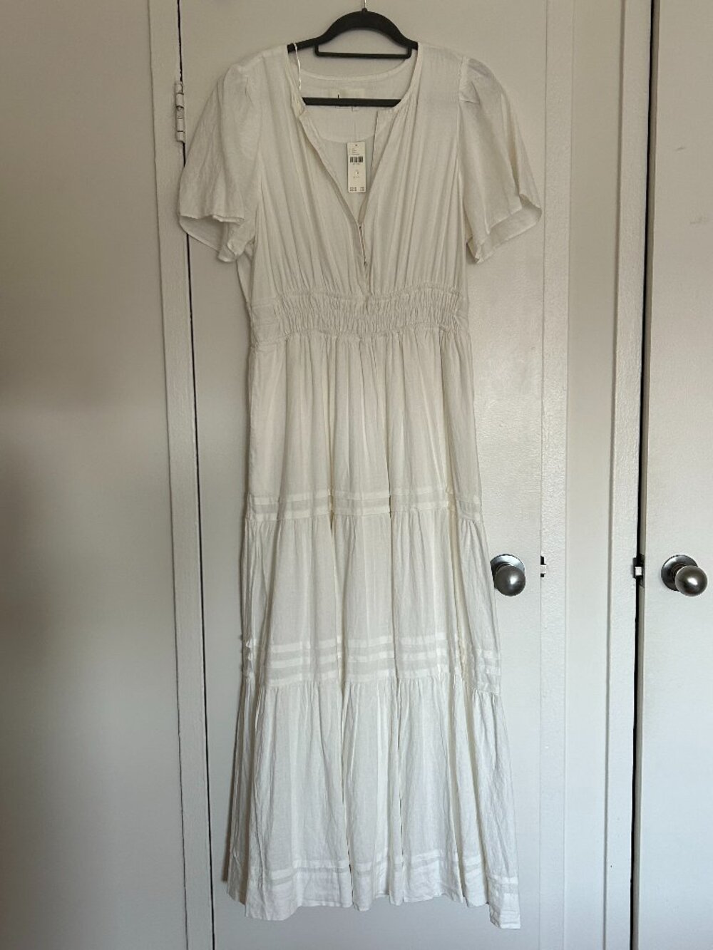 Anthropologie Somerset Maxi Dress Linen Edition White NWT (Plus Size 1X)